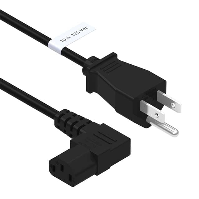 11-00077 CORD 18AWG 5-15P TO C13 9.84'