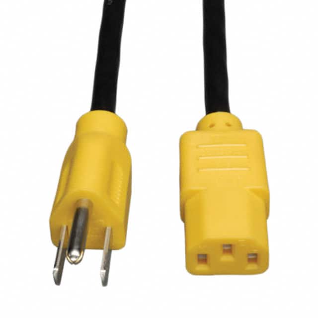 P006-004-YW CORD 18AWG NEMA5-15P - IEC320 4'