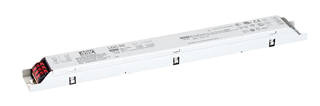 LDC-55DA The LDC-55DA is a 55W constant current LED driver from Mean Well USA with a 1.6A output and 27-56V range. It features DALI dimming and protections including OTP, OVP, and SCP.