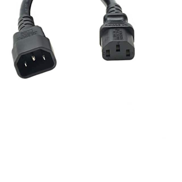 PC14C13BL10 CORD 18AWG IEC 320-C14 - C13 10'