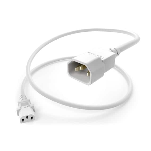 PWRC13C1405FWHT POWER CORD C13-C14 WHITE 5FT