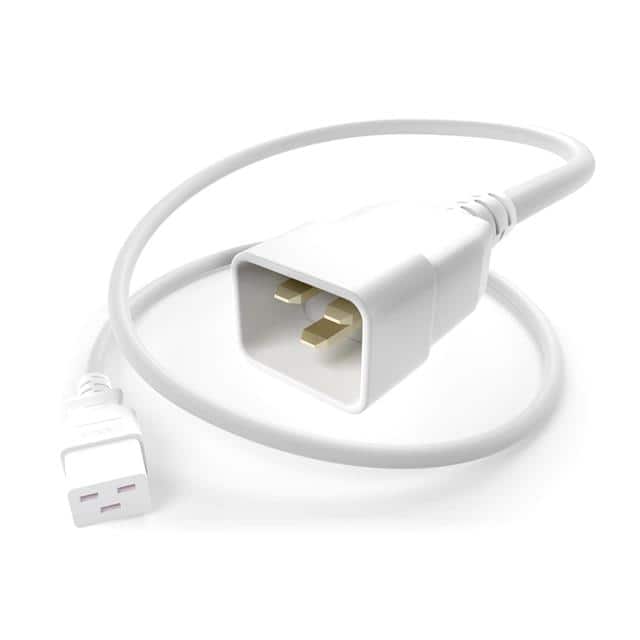 PWCD-C19C20-20A-04F-WHT POWER CORD C19-C20 WHITE 4FT