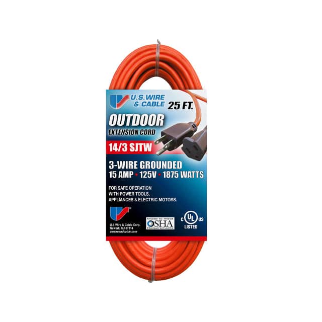 63025 U.S. WIRE 25 FT. THREE CONDUCTOR