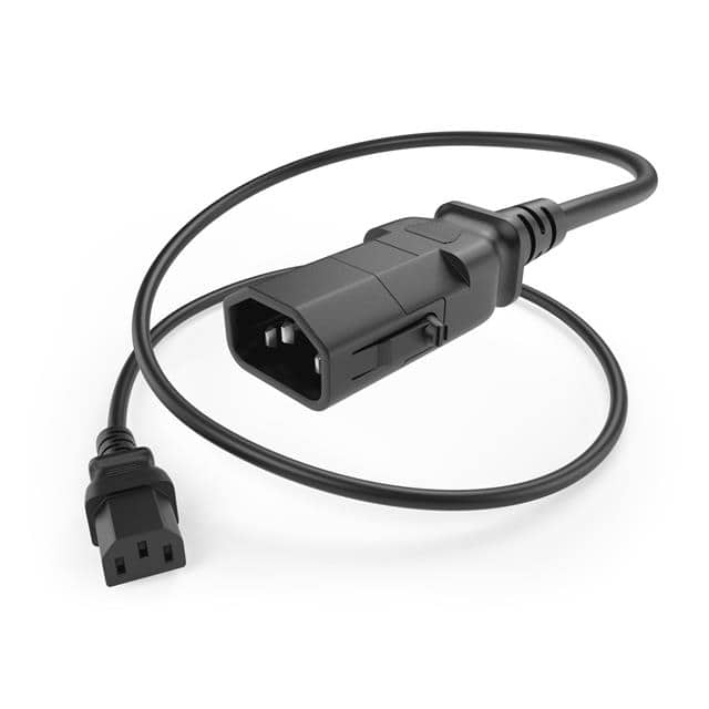 PWCD-C13C14-15A-03F-BLK-P P-LOCK POWER C13-C14 15A BLK 3FT