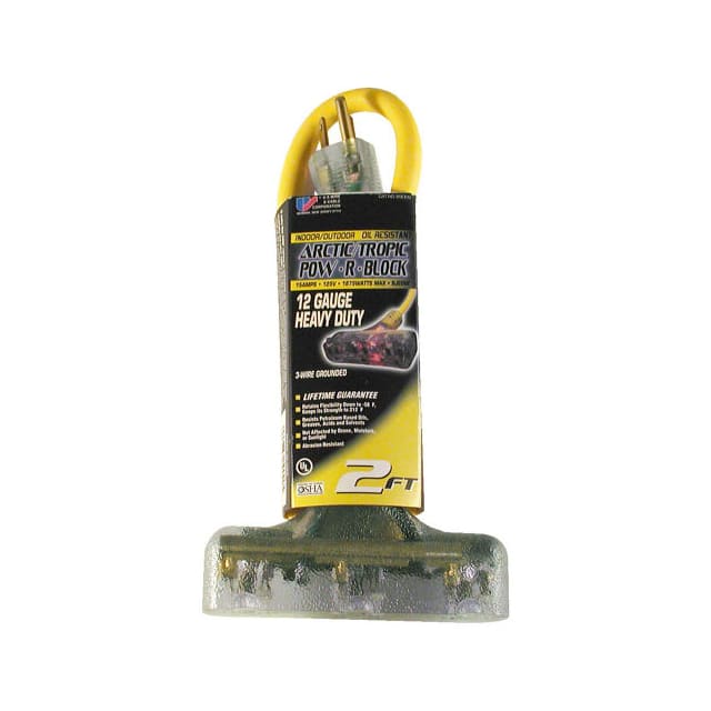 B251138 CORD 12AWG NEMA5-15P TO 5-15R 2'