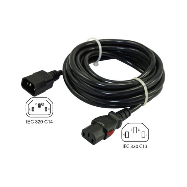 C14LC13-098 CORD 17AWG IEC320-C14 TO -C13 8'