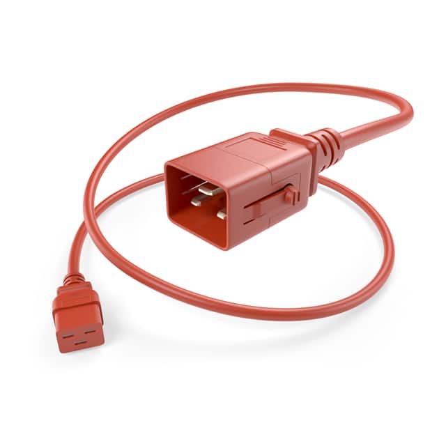 PWCD-C19C20-20A-06F-RED-P CORD 12AWG IEC320-C19 TO -C20 6'