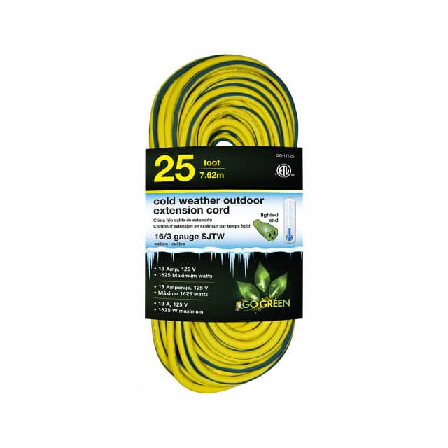 B2199640 CORD 16 AWG 25' GRN/YLW OUTDOOR