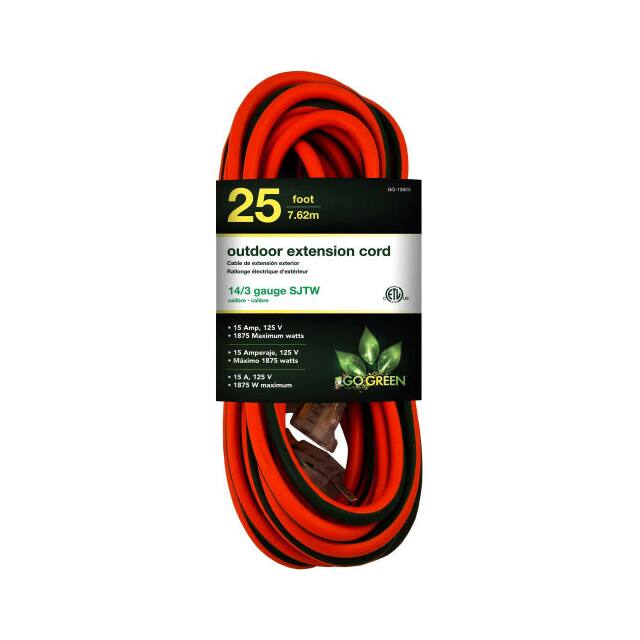 GG-13825 CORD 14 AWG 25' GRN/ORG
