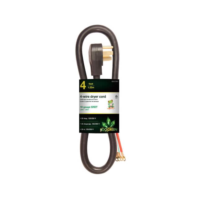 GG-27304 CORD 10 AWG 4' BLACK DRYER