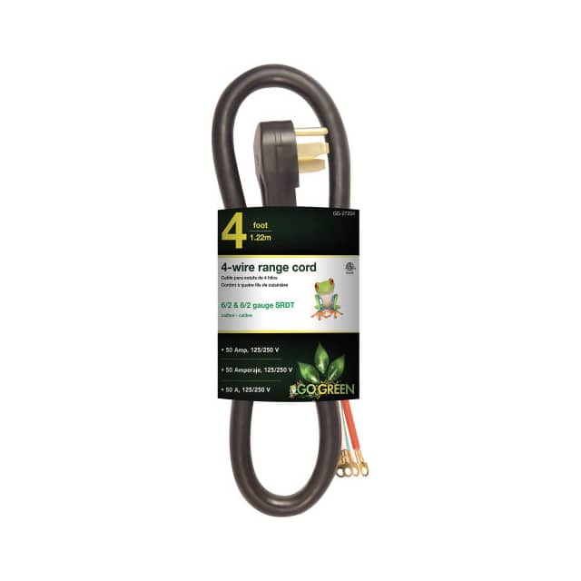 GG-27204 CORD 6 AWG 4' BLACK RANGE