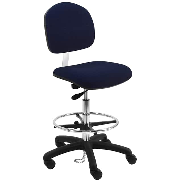 LNT-DF1A+NAVY BLUE BENCHPRO FABRIC ESD CHAIR WITH 1
