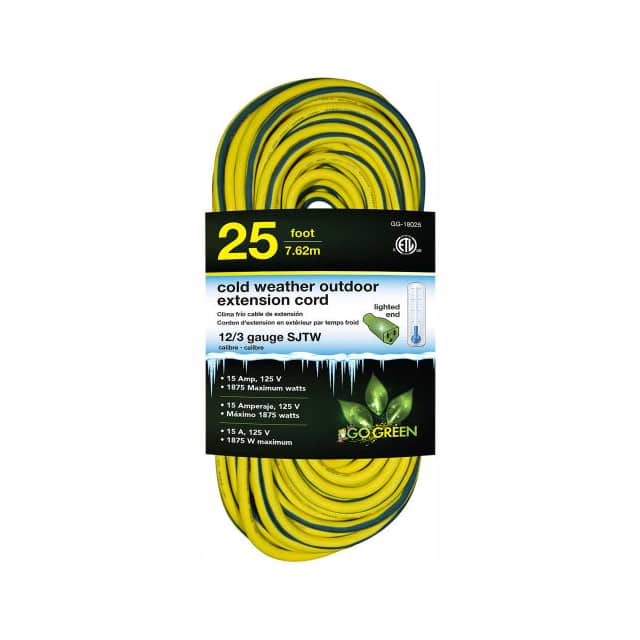 B2199643 CORD 12 AWG 25' GRN/YLW OUTDOOR