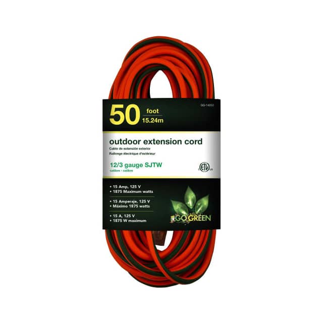 GG-14050 CORD 12 AWG 50' GRN/ORG