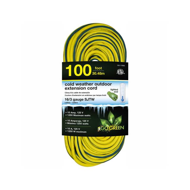 B2199638 CORD 16 AWG 100' GRN/YLW OUTDOOR