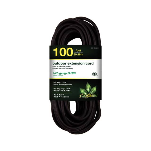 GG-13800BK CORD 14 AWG 100' BLACK