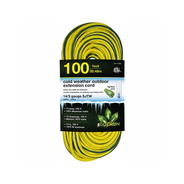 B2199644 CORD 14 AWG 100' GRN/YLW OUTDOOR
