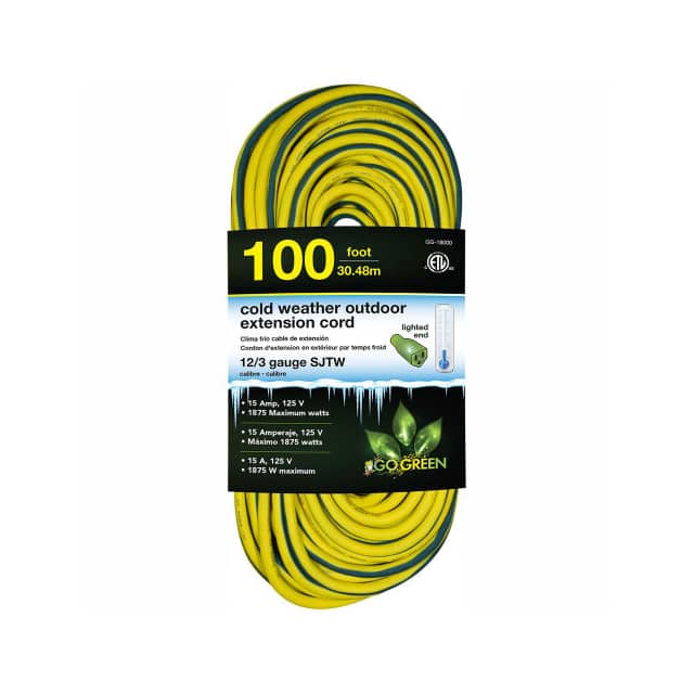 B2199641 CORD 12 AWG 100' GRN/YLW OUTDOOR