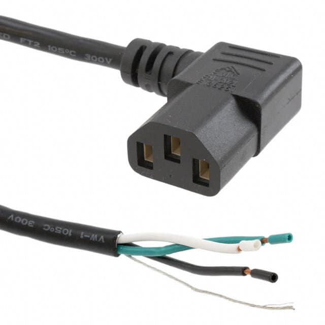 800-1803-2-SVT0-BL-00200 CORD 18AWG IEC320 RA - CBL 6.56'