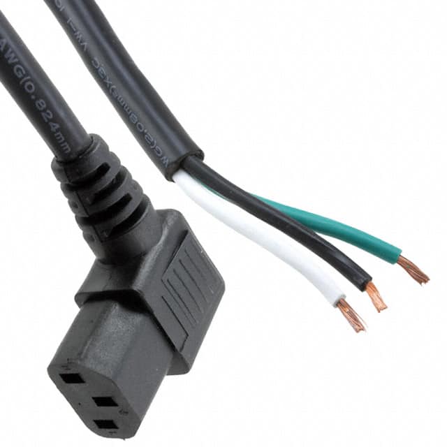 800-1403-2-SJT0-BL-00150 CORD 14AWG IEC320 RA - CBL 4.92'