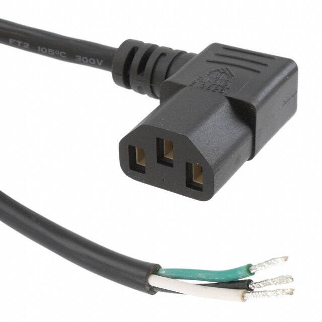 800-1603-2-SJT0-BL-00150 CORD 16AWG IEC320 RA - CBL 4.92'