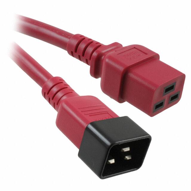 800-12-32D-RE-0004F CORD 12AWG IEC320C20 - 320C19 4'