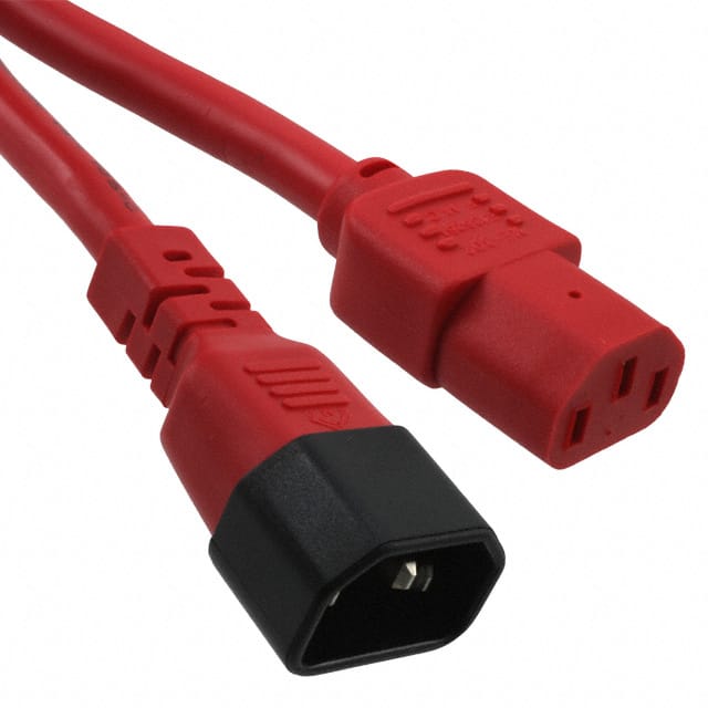 800-14-12D-RE-0003F CORD 14AWG IEC320C14 - 320C13 3'