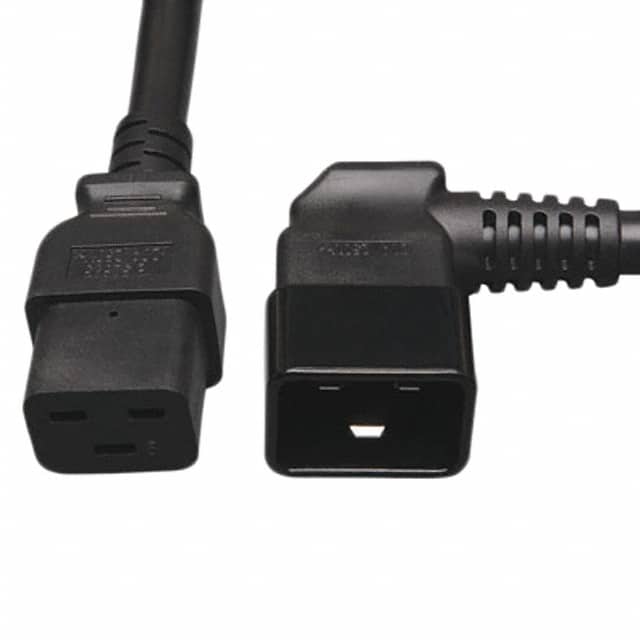 P036-002-20RA CORD 12AWG C20 RA TO C19 2' BLK