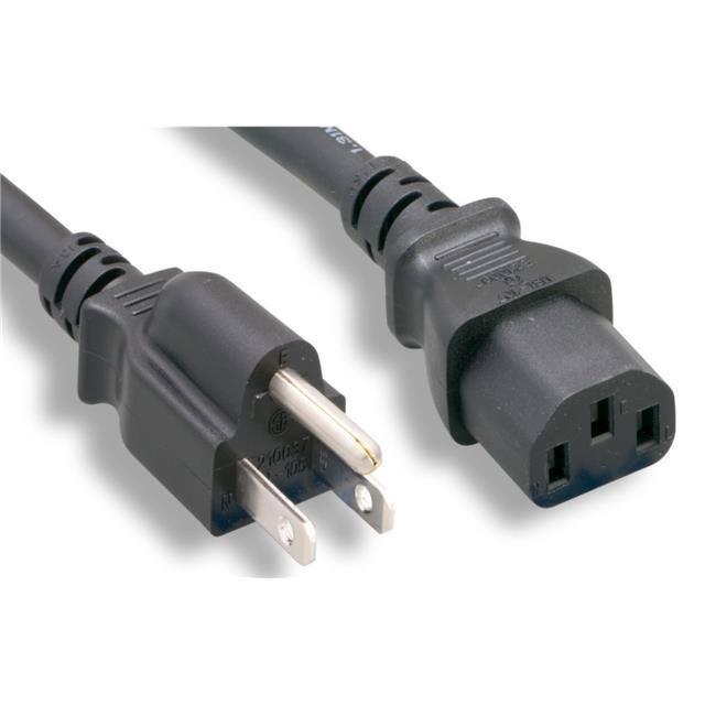 M05-123UL 3' AC Power Cord 18AWG (NEMA 5-1