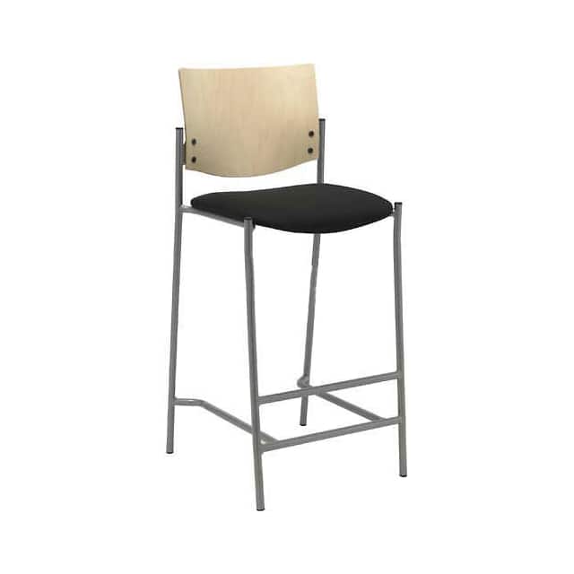 BR1310SL-SP22-2512 4-LEGGED BARSTOOL, SILVER FRAME,