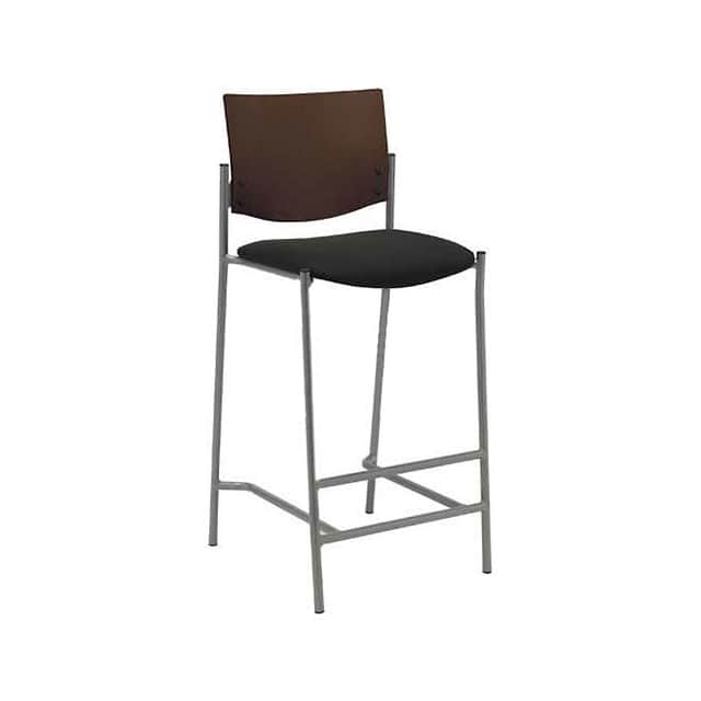 BR1310SL-SP20-2113 4-LEGGED BARSTOOL, SILVER FRAME,