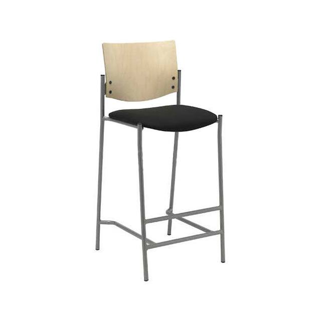 BR1310SL-SP22-3306 4-LEGGED BARSTOOL, SILVER FRAME,