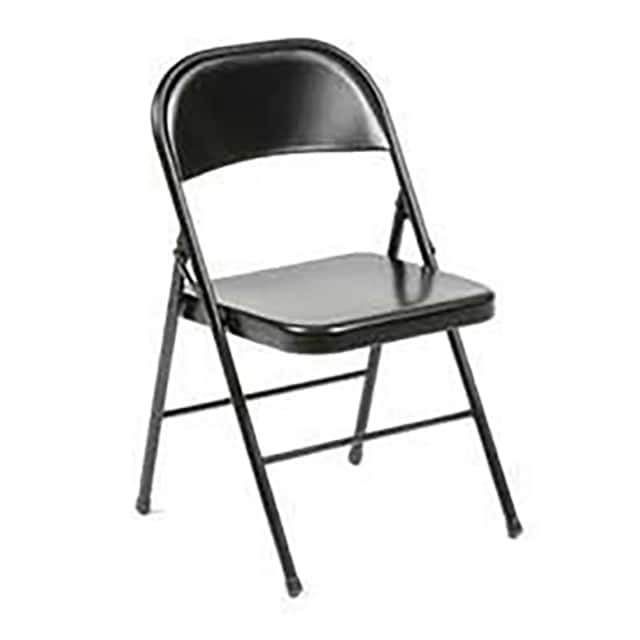 INT-910 ALL STEEL FOLDING CHAIR, BLACK