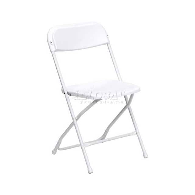 LE-L-3-WHITE-GG PLASTIC FOLDING CHAIR, 800 LBS.