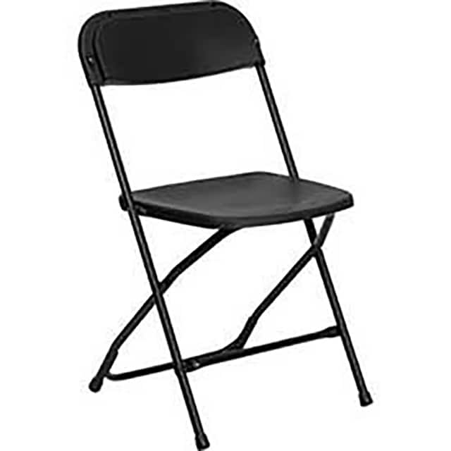 LE-L-3-BK-GG PLASTIC FOLDING CHAIR, 800 LBS.