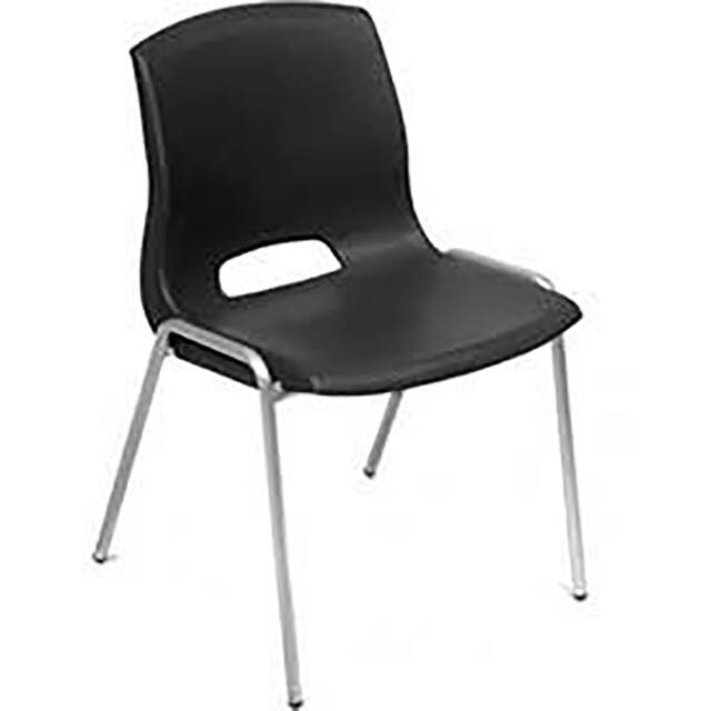 KH820NSPP01BK VENTED STACKABLE CHAIR, BLACK