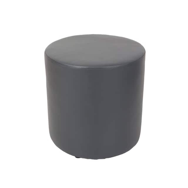 695629GY ROUND RECEPTION OTTOMAN, GRAY, 1
