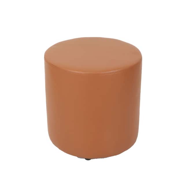 10090-2 ROUND RECEPTION OTTOMAN, TAN, 18