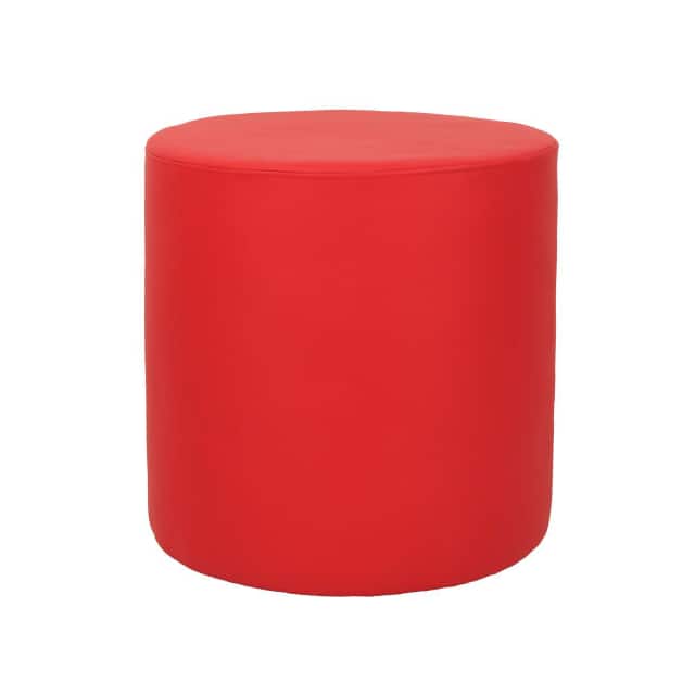 695629RD ROUND RECEPTION OTTOMAN, RED, 18