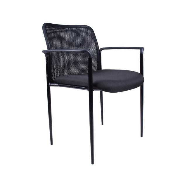 B6909-BK RECEPTION GUEST MESH CHAIR W/ARM
