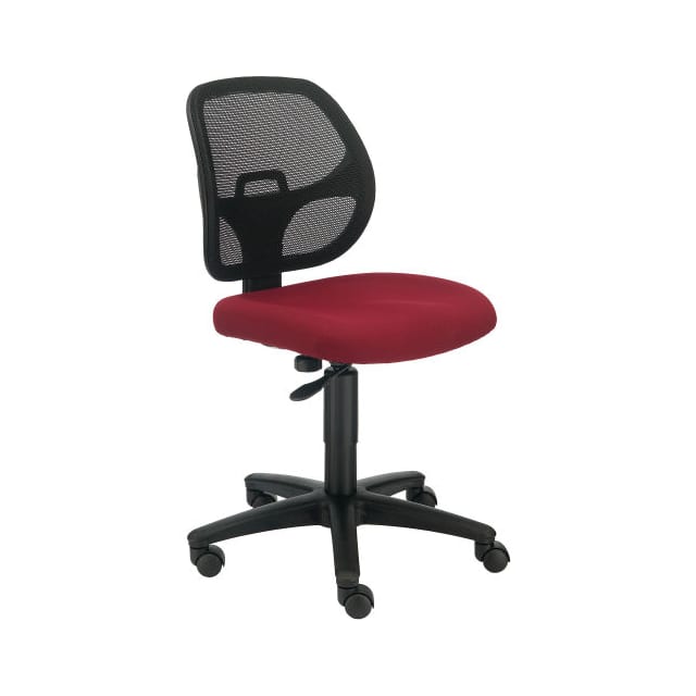 A2813TMI-RD ARMLESS MESH BACK OFFICE CHAIR,
