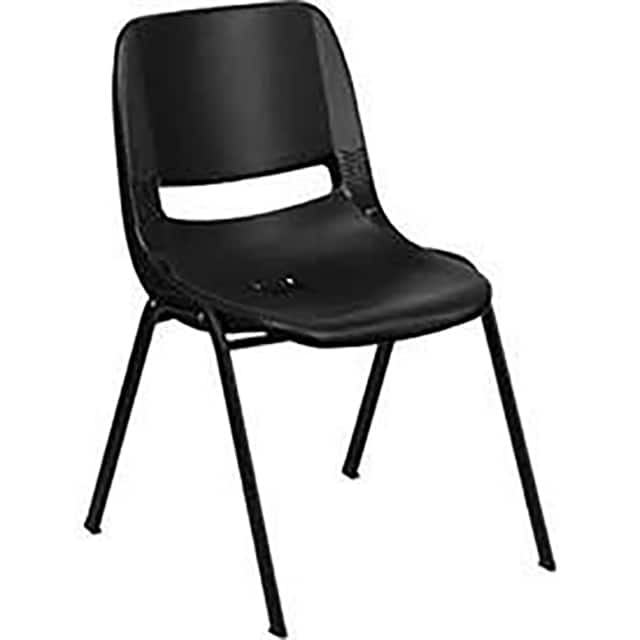 RUT-EO1-BK-GG ERGONOMIC SHELL STACK CHAIR, PLA