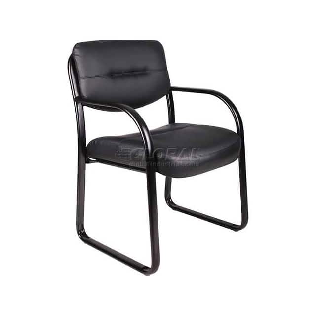 O-I9529-LF SLED BASE SIDE CHAIR, LEATHER, B