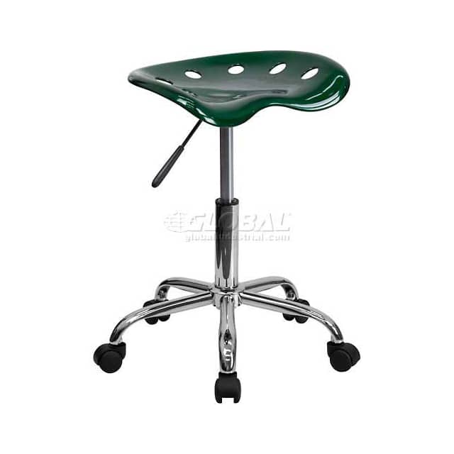 LF-214A-GREEN-GG TRACTOR SEAT & CHROME STOOL, VIB