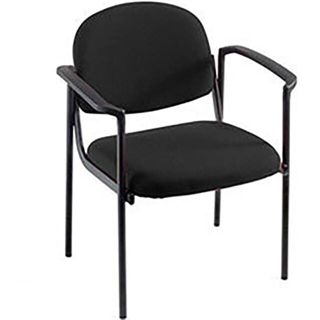 B9501/BLACK CONTOURED CHAIR W/ARMS, FABRIC U