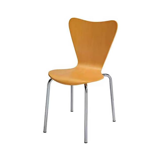 B957811 KFI CAFE STACK CHAIR, WOOD, NATU