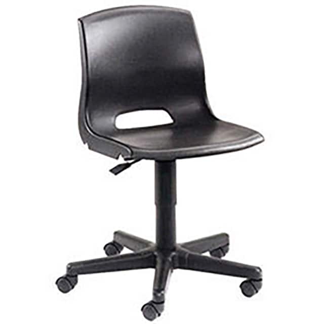 A820TE CONTOURED PLASTIC CHAIR, BLACK