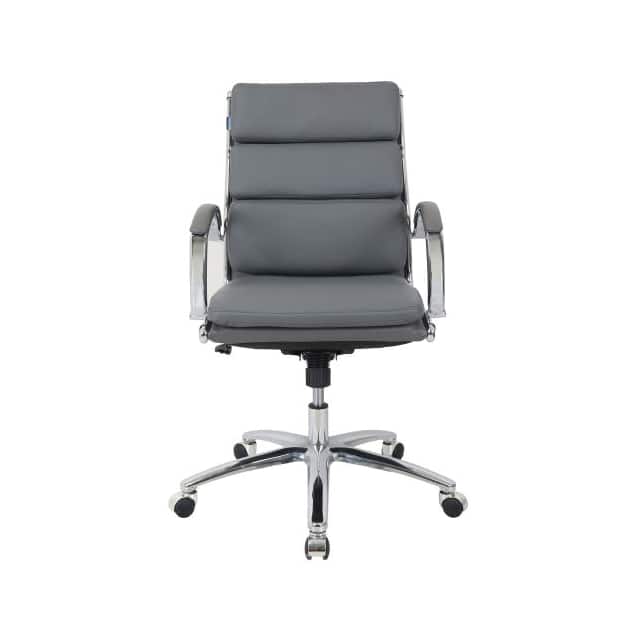 695640GY MODERN RIBBED EXECUTIVE CHAIR, L