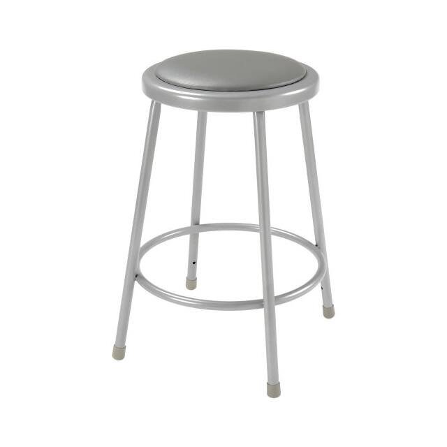 INT-6424/2 24"H VINYL PADDED STOOL, GRAY, A