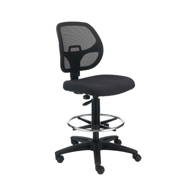 A2813TMIX-BK ARMLESS MESH DRAFTING STOOL, FAB